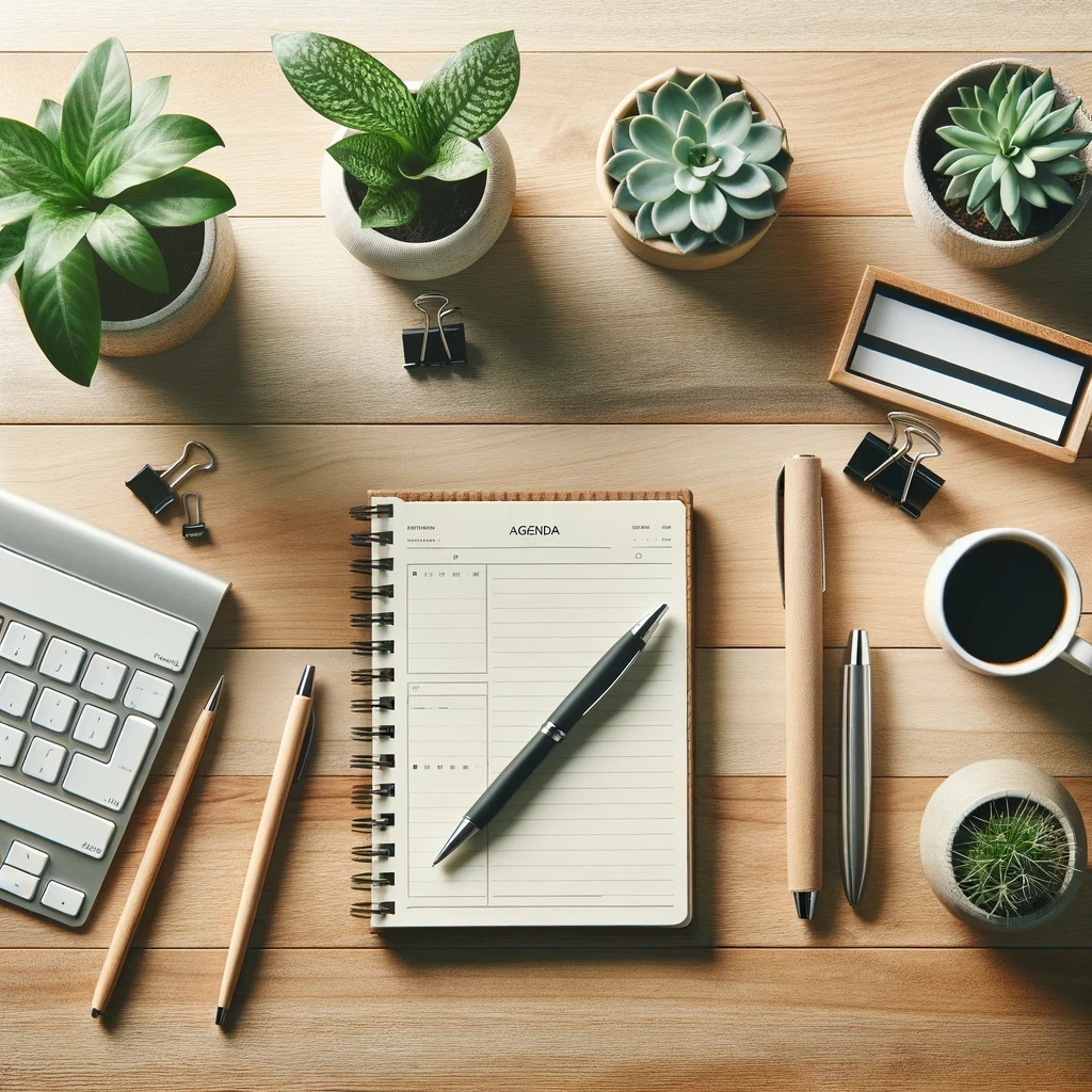 the desk of a great plan